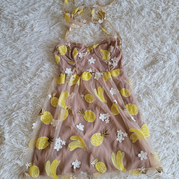 NWOT For Love and Lemons Fruit Punch Mini Dress - Picture 5 of 10